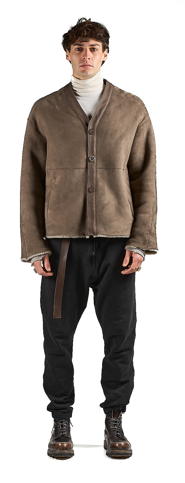 DANIELE BASTA LEATHER AND SILVER JACKET 